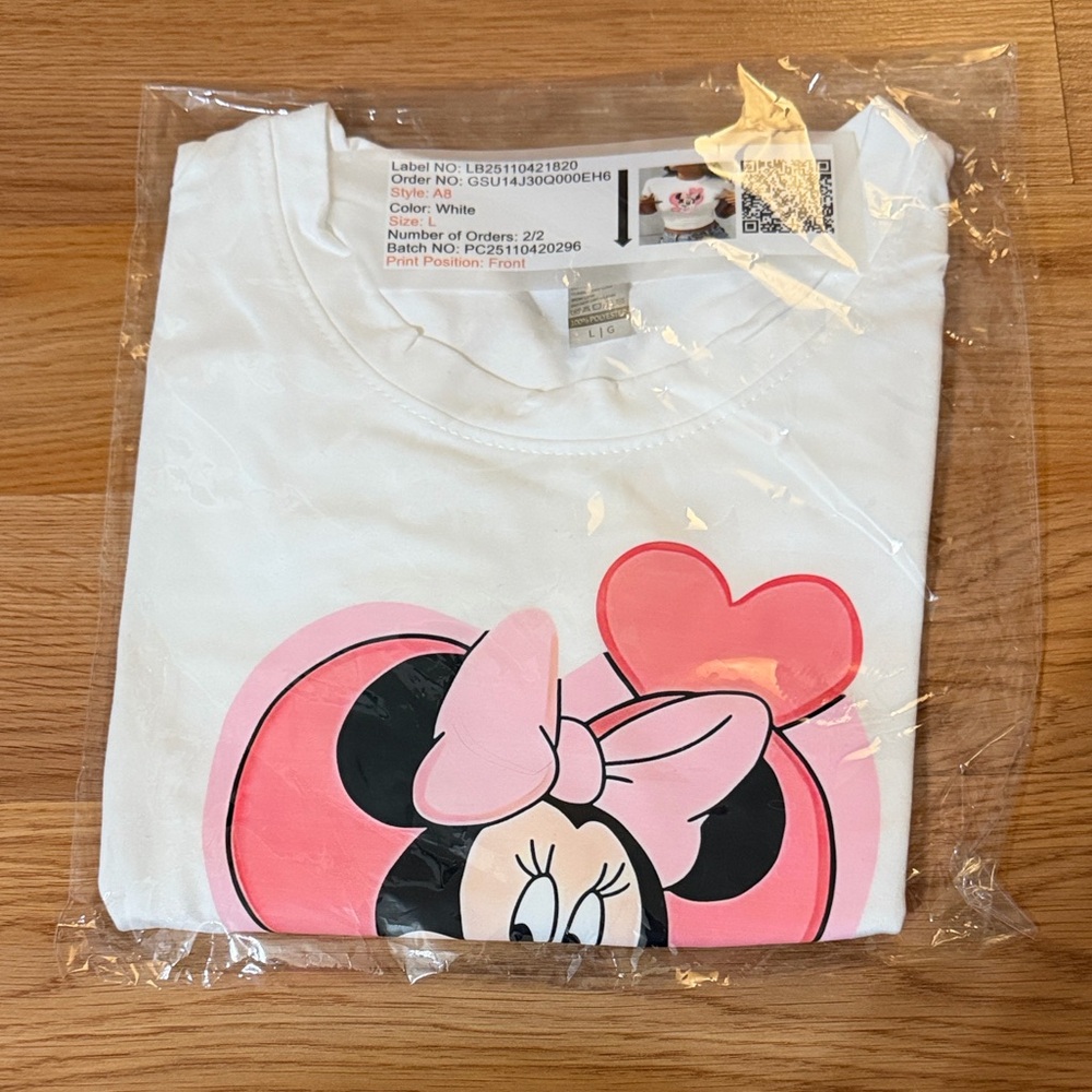 Disney Women's Classic White Baby Tee